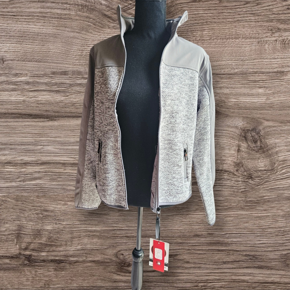 New W/Tags Canada Women's Weather Gear  Gray Fleece Jacket, Size M/M